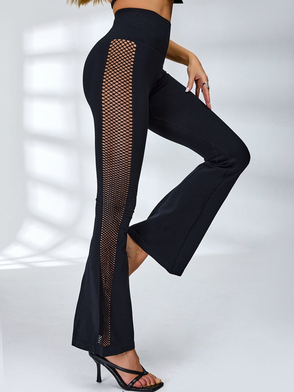 ZASUWA Female Quick-dry Fishnet Flare Scrunch Bum Leggings