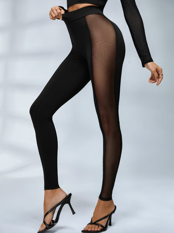 ZASUWA Female Sexy Sheer Mesh Long Sleeves