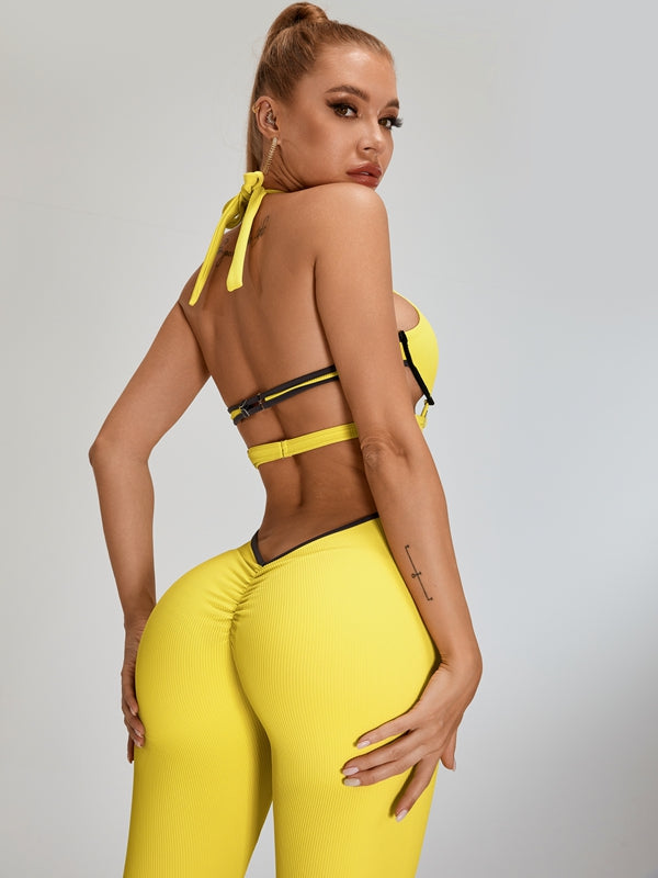 🖤ZASUWA Female Sexy Contrast Color Stripe Hollow Out Jumpsuit