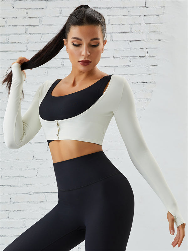ZASUWA Female Pocket Thumbhole Ribbed High-support Sportswear