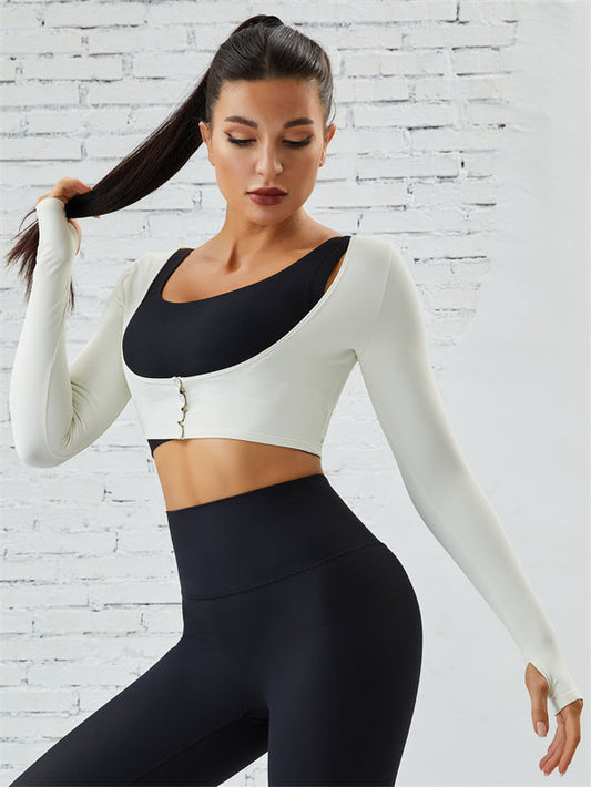ZASUWA Female Pocket Thumbhole Ribbed High-support Sportswear