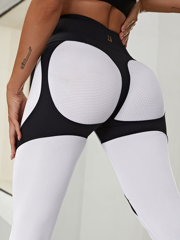 🖤ZASUWA Female PU Fishnet Breathable Sports Bras