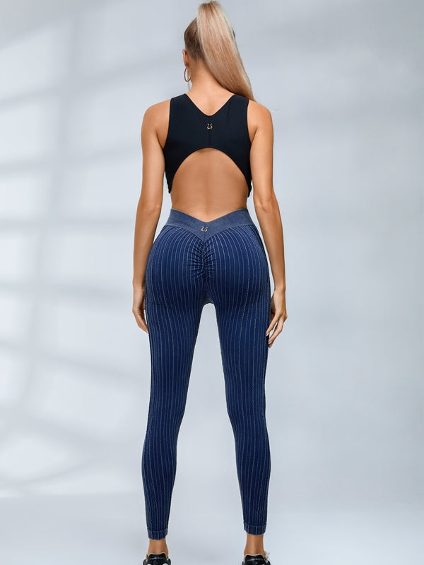 ZASUWA Female V-neck with Chest Pads Elastic Tight Tanks