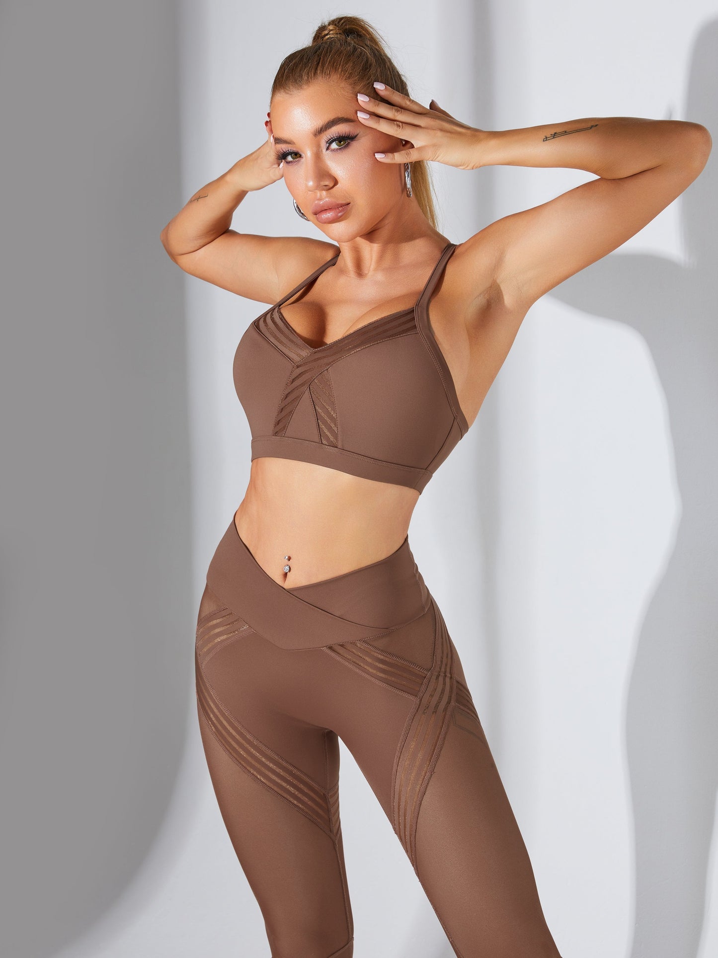 ZASUWA Female Mesh Quick Dry Elastic Tight Leggings