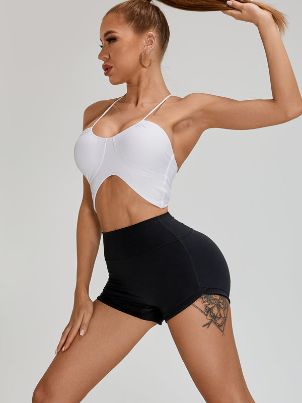 ZASUWA Female Scrunch Bum High-rise Spandex Gym Booty Shorts
