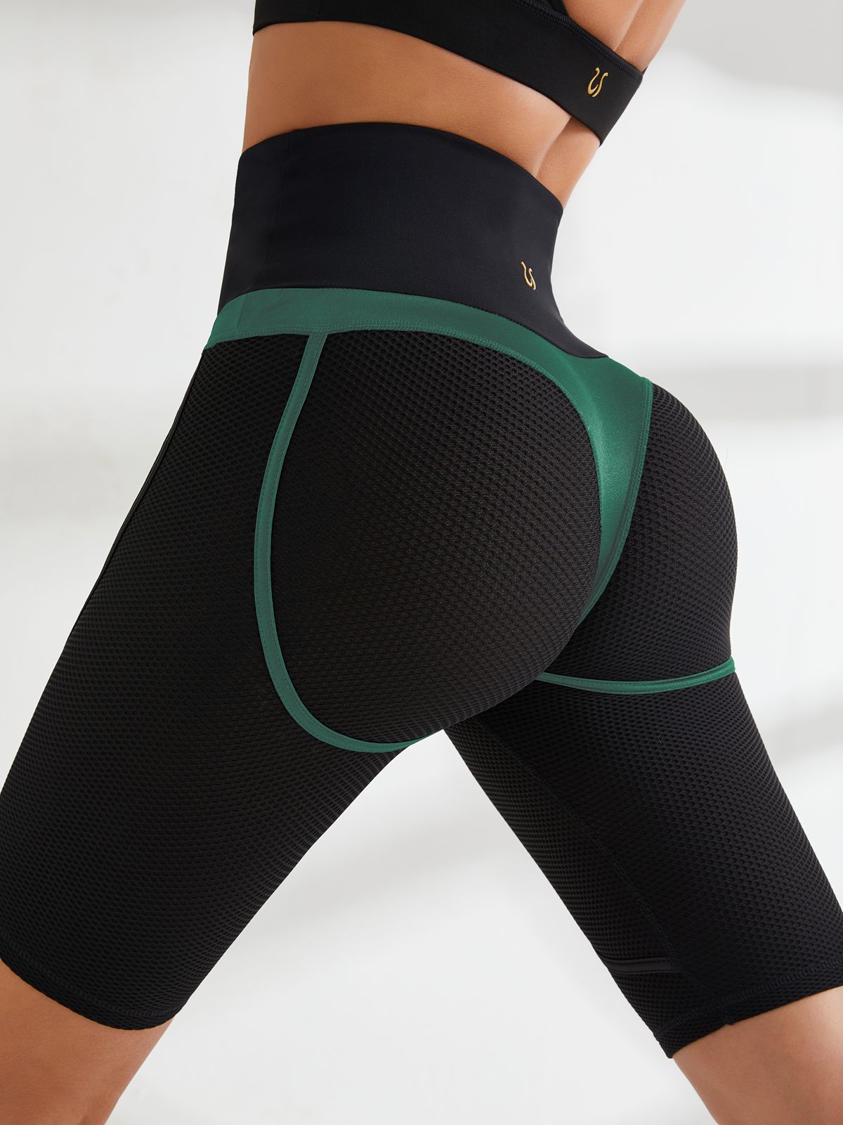 ZASUWA Female Fly Eye Contrast Color High-rise Sportswear